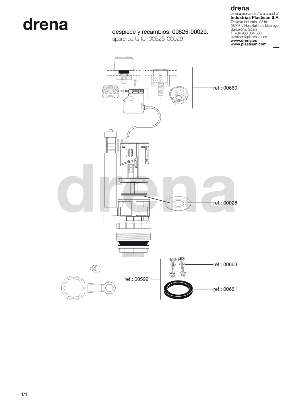 Descarga Cisterna de Doble Pulsador con Cable Universal MT